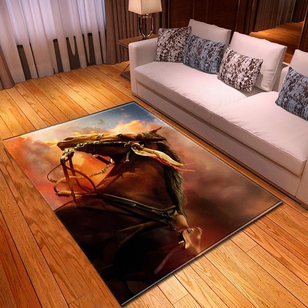 

carpets fashion cartoon horse pattern 3d carpet children's bedroom game large room decorative