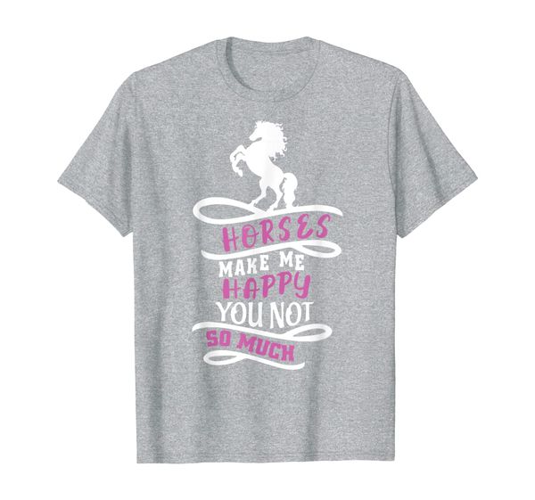 

Funny Farmer Horses Make Me Happy Agriculture Gift T-Shirt, Mainly pictures