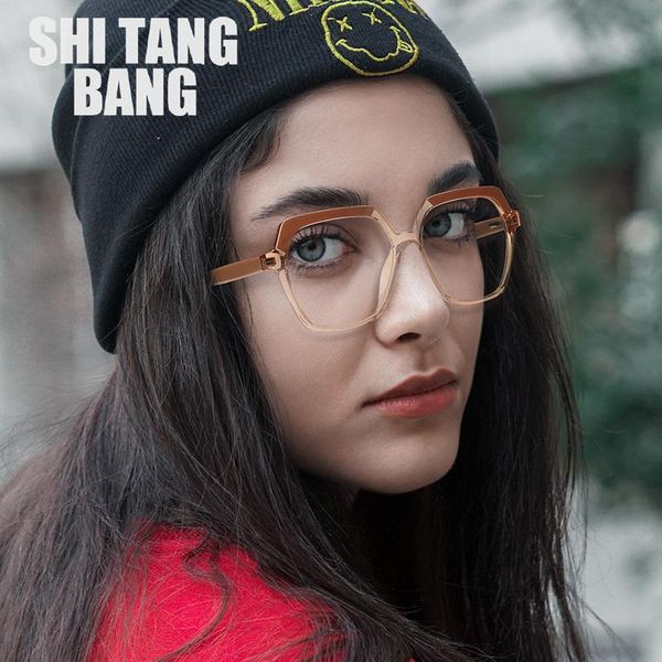 

sunglasses tr90 computer glasses men women fashion big box anti-blue light eyeglasses trend pc eyeglass frames protective glasse 2021, White;black