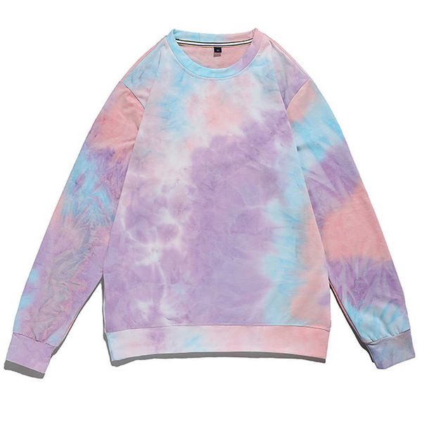

autumn thin tie dye hoodie women men clothing cotton womens hoodies hip hop male sweatshirt tie dye streetwear oversize y0820, Black