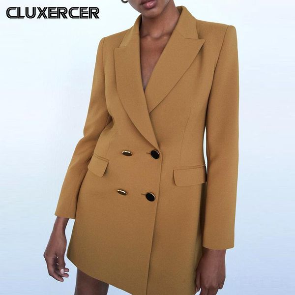 

spring autumn women fashion khaki blazers jackets elegant office lady long suits coats women's &, White;black