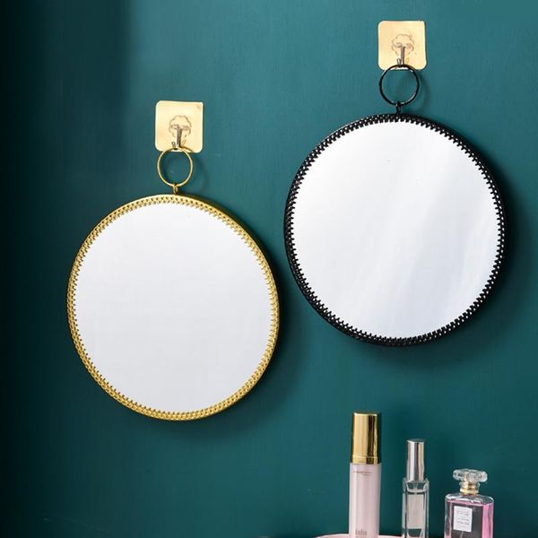 

mirrors nordic round wall mirror golden dresser vanity bathroom bedroom decoration