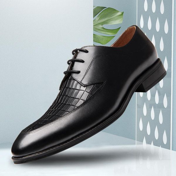 

dress shoes 2021 men's formal business office high end european and american leather handmade, Black