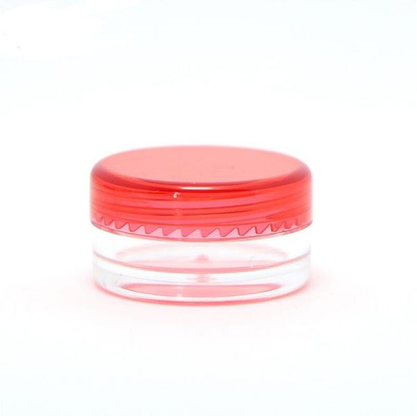 

2021 5g 5ml empty clear container jar pot with black lids for powder makeup cream lotion lip balm