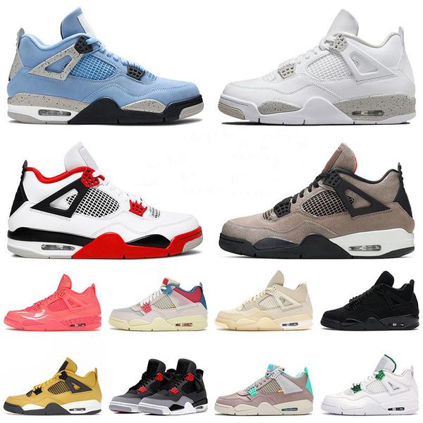 

shoes university blue 4s mens basketball white oreo metallic purple black fire red pine green cat bred shimmer cactus jack men