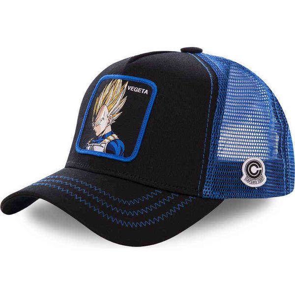 Новый бренд Vegeta Capsule Corp Snapback Хлопок бейсболка кепки мужчины женские хип-хоп папа сетка шляпа шляпа грандиозной шляпа aa220304