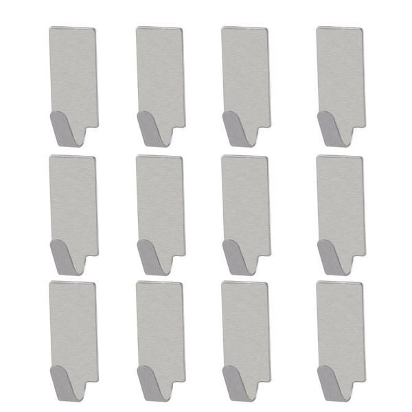 

hooks & rails 36pcs adhesive stainless steel towel racks wall for kitchen bathroom