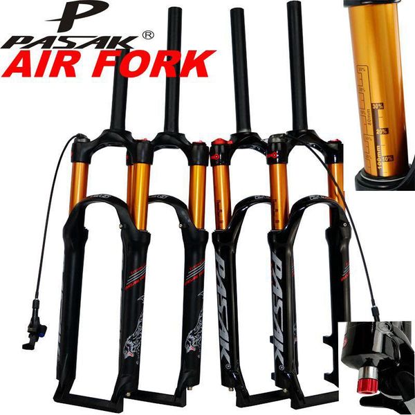 

bike forks mtb bicycle air fork 26 27.5 29er mountain suspension resilience oil damping gas line remote cycling