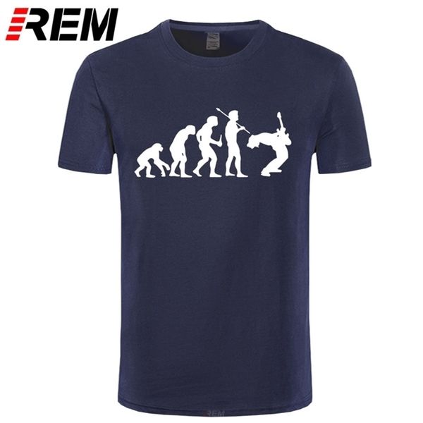 

funny guitarist t shirt evolution of a music rock guitar musician band metal mens t-shirt 31 colors cool tees 210714, White;black