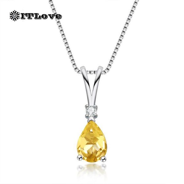 

chains silver z/z pear-cut 6x8mm simple pendant necklace for ladies 023