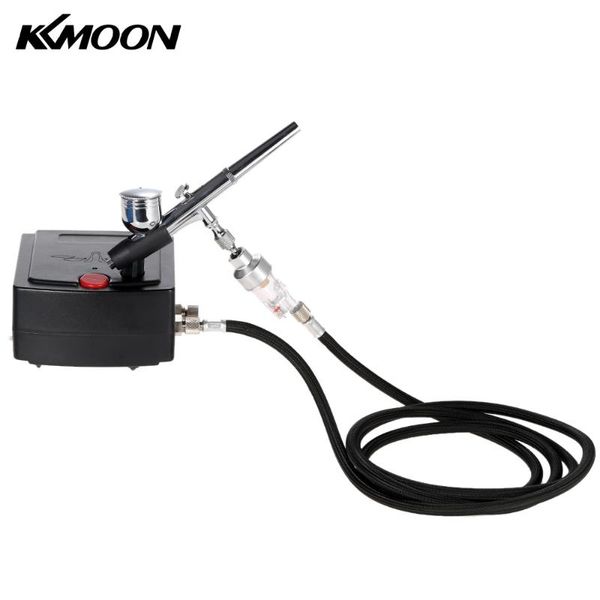 

professional spray guns kkmoon gravity-feed dual action airbrush air compressor kit for art painting craft cake spraying model tool set