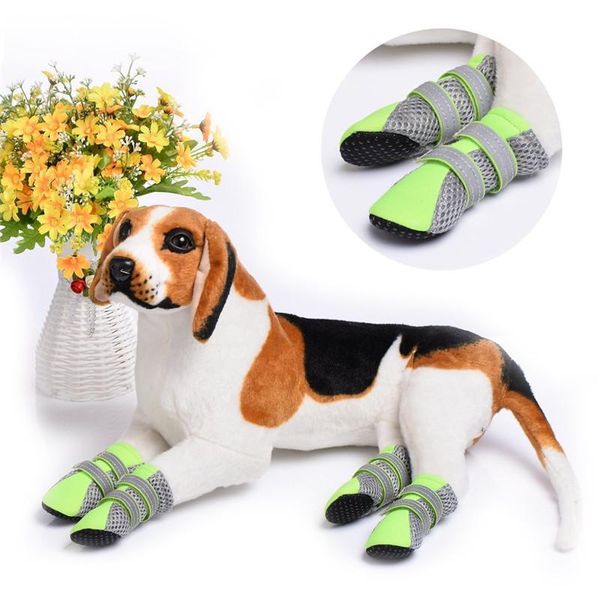 

dog apparel 4 season waterproof pet shoes non-slip mesh outdoor reflective breathable boots sport