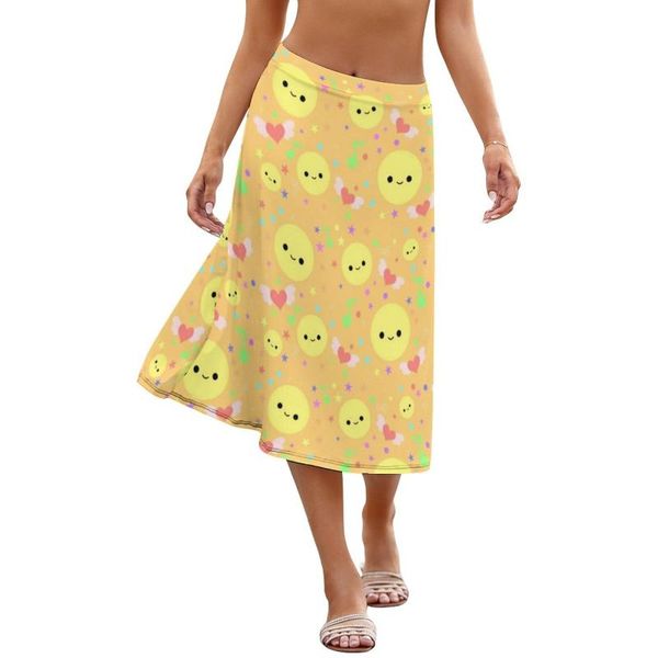 

harajuku skirt pattern business skirts female spandex colorful midi, Black