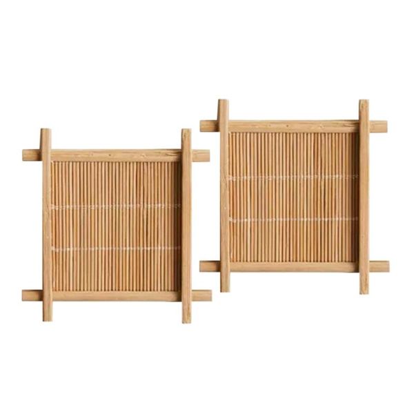 

mats & pads 2pcs bamboo cup pad chinese style food po props background