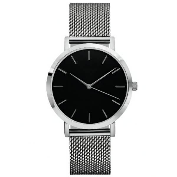 

mens business watch mesh steel band fashion 8 colors quartz watches, Slivery;brown