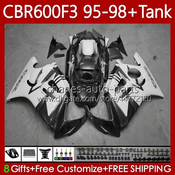 Body Kit per Honda Bodywork CBR600F3 600CC Grigio Bianco 600FS 64No.194 CBR 600 600F3 95-98 CBR600 F3 FS CC 97 98 95 96 CBR600FS CBR600-F3 1997 1998 1996 1996 carenatura + cisterna