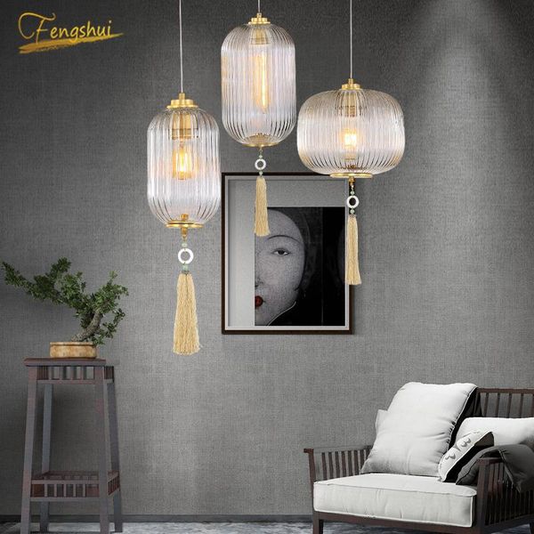 

pendant lamps chinese style led lights lighting lantern lamp dining living room bedroom restaurant loft kitchen hanging