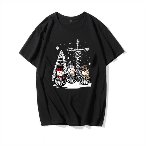 

christmas clothes three snowman mens t shirts print funny men short sleeve party graphic tees ladies o neck, White;black