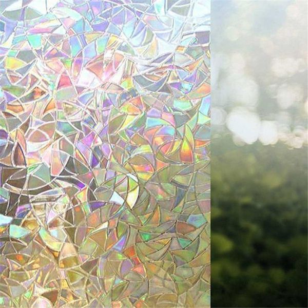 

wall stickers tinted 3d no glue static window film privacy rainbow films for stained glass self-adhesive sticker #bl5