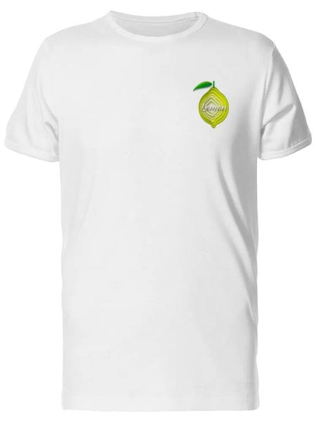 

paper art of a yellow lemon men's tee -image by shutterstock, White;black