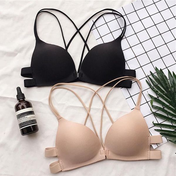 

gym clothing 2021 women wireless bra vest breathable chest pad wearing sports underwear sport comfortable bra#sw, White;black