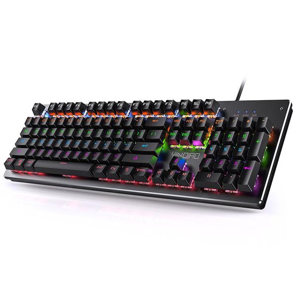 

mechanical keyboard panel round/square retro keycap 104 keys backlit wired black/blue/brown switch gaming for pc lapkeyboards