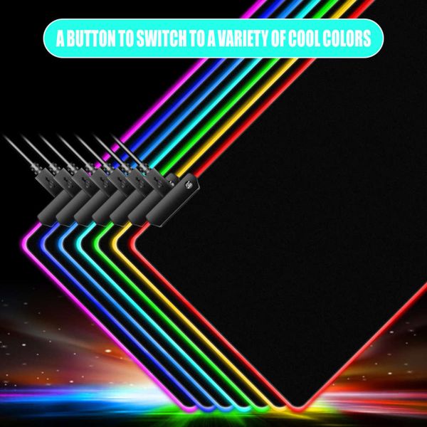 

the mouse pad rgb led luminous colorful computer thickened mouse pad