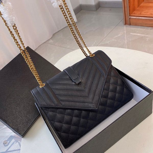 

loulou bag fashion chain crossbody women lady handbags shoulder messenger bag tote purse wallet genuine leather caviar skin designer vlrm