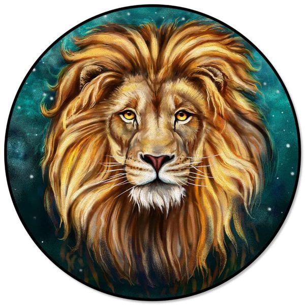 

carpets lion starry sky carpet printed alfombra floor mats kids room area rug living bedroom round rugs