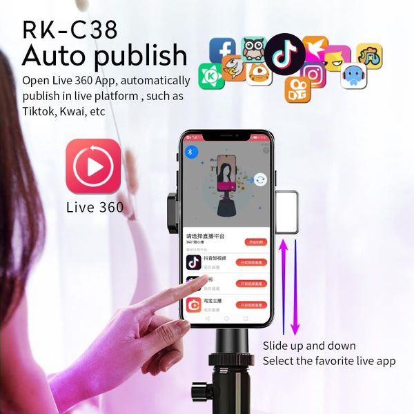 

selfie monopods smart follow shooting mobile phone holder for po vlog live video record smartphone gimbal sticks