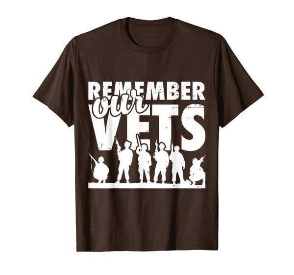 

vets - remember our vets memorial day t-shirt, White;black