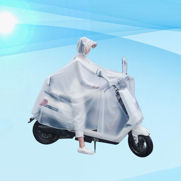 

rain wear electrombile raincoat riding outdoor one-pieces pvc for man woman (single people patten white xxxxl)