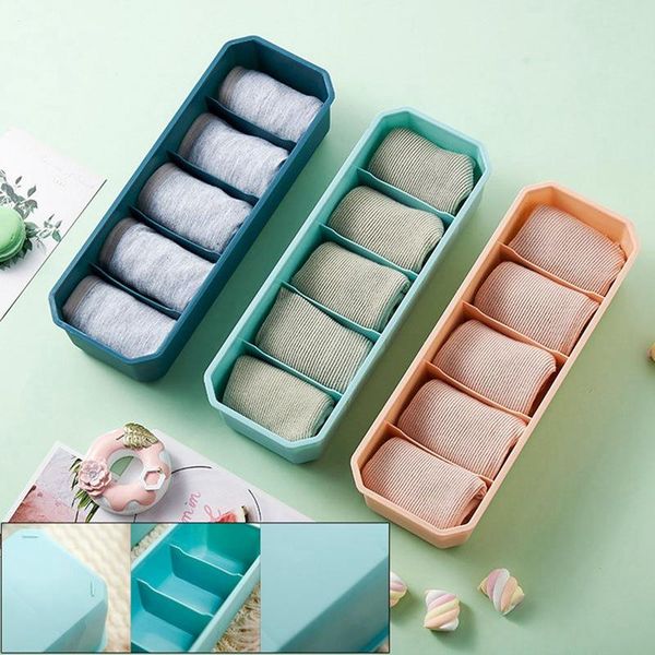 

five lattice sorting box underwear sock storage organizer deskdrawer classification cosmetics makeup boxes home accessories drawers