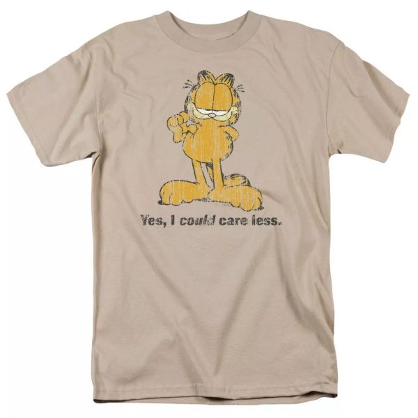 

Garfield Yes I Could Care Less T-Shirt Sizes S-3X NEW, White;black