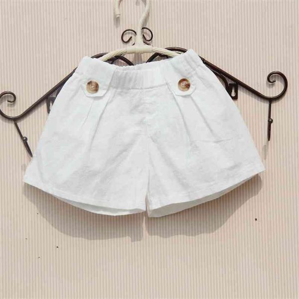 

summer baby girl shorts cotton children pure color pants teenage loose outerwear sport pant kids girls clothes 8 12 years 210622, Black