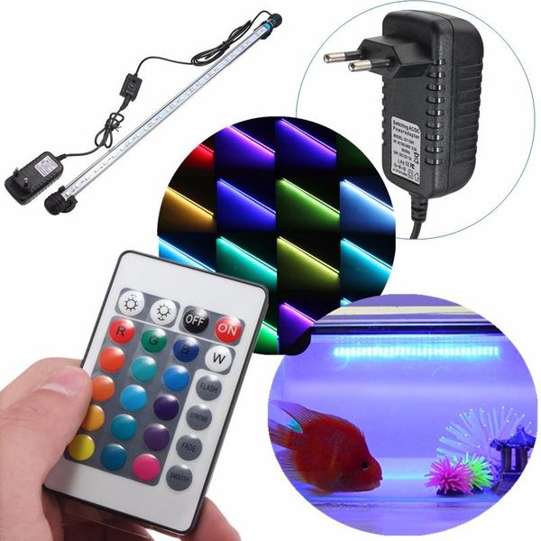 

aquariums lighting aquarium ip68 waterproof rgb led light bar fish tank submersible down lamp ac100-240v 6.5w 57cm smd