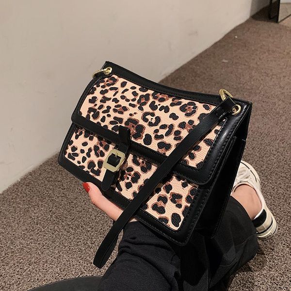 

shoulder bags original brand bag 2021 female ins messenger advanced leopard square underarm