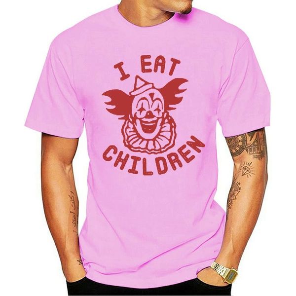 

men's t-shirts summer style fashion creepy clown t shirt i eat children vintage circus it pennywise tee casual clothing, White;black