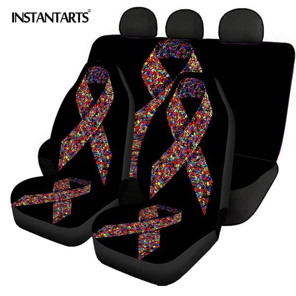 

autism design easy to install car protector front and back seat covers non-skid full set vehicle