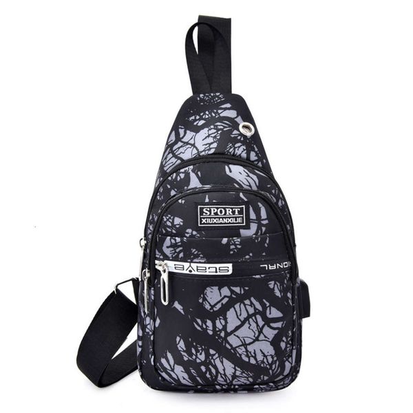 

men's single shoulder bag smart usb charging messenger men's leisure chest oxford waterproof outdoor