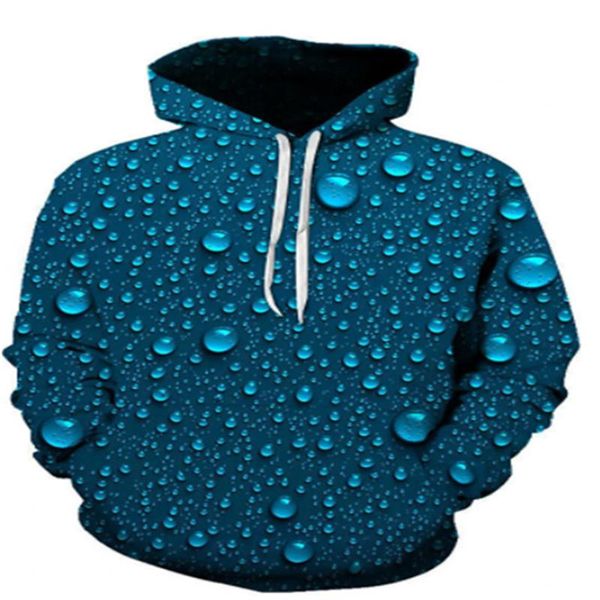 

men's hoodies & sweatshirts pullover raindrop hoodie print graphic hooded outing club 3d printed casual sweatshirt red navy blue, Black