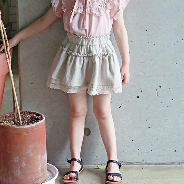 

baby girl lace skirts pants summer cotton sweet bottoms for kids, Blue