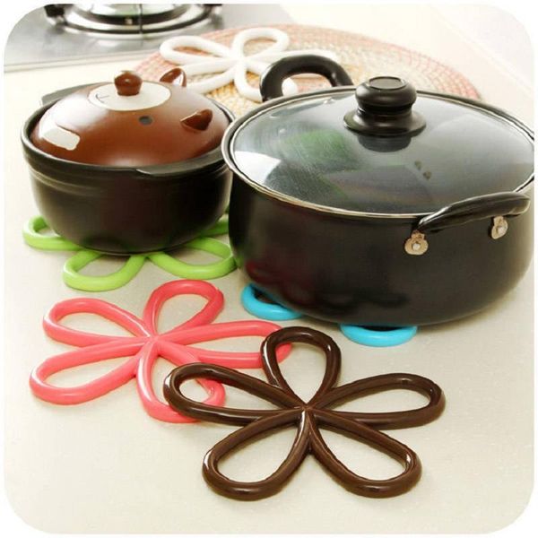 

mats & pads 3pcs silicone pad insulation placemat cup mat anti-slip coffee tea table kitchen accessories