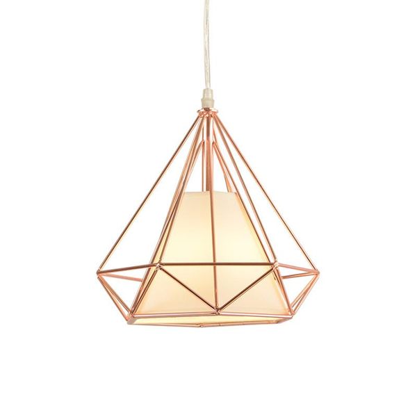 

pendant lamps nordic diamond rose gold iron lights living room restaurant bar kitchen clothing shop cafe hanging deco fixtures