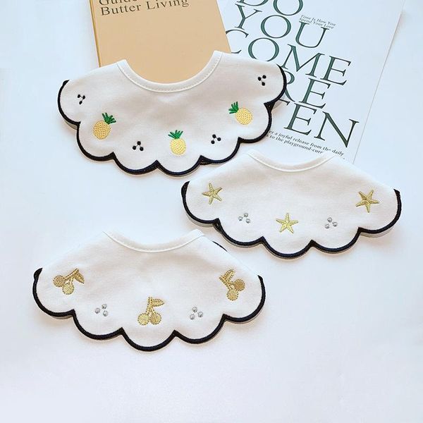 

śliniaki burp cloths baby 360 rotatable bawełna haft chłopcy dziewczyny kwiatowy cyfrowy wodoodporny kreskówka księżyc księżyc saliva ręczni