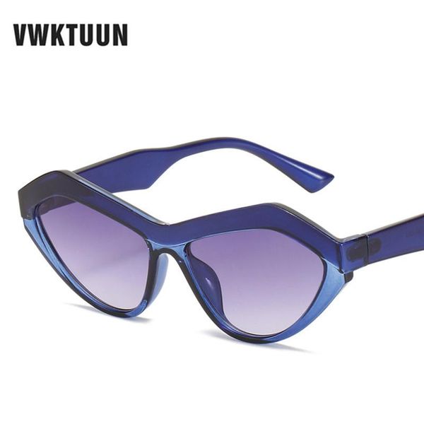 

sunglasses vwktuun triangle women uv400 driving driver shades irregular cat eye glasses colorful lens sun for, White;black