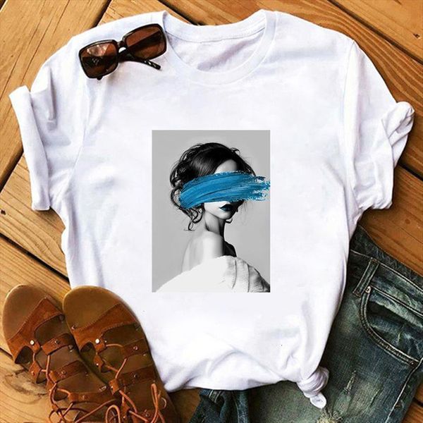 

summer nordic retro art fashion womens t shirt cute personality punk harajuku short sleeve female, White