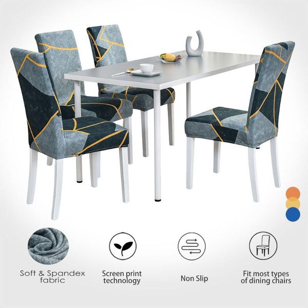

chair covers printed cover elastic for dining room spandex stretch office case housse de chaise