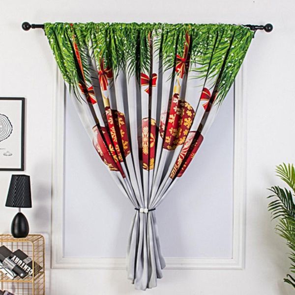 

curtain & drapes one snowball film christmas series printing finished shading tapestry decoration