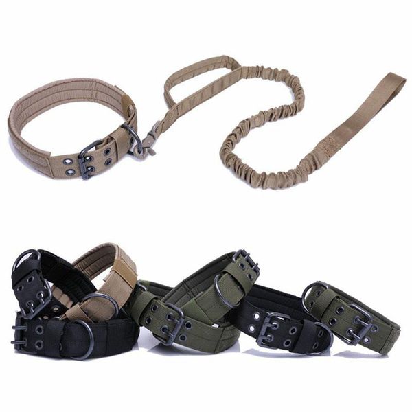 

military tactical dog collar k9 working durable nylon with training leash for large dogs pet products collars & leashes